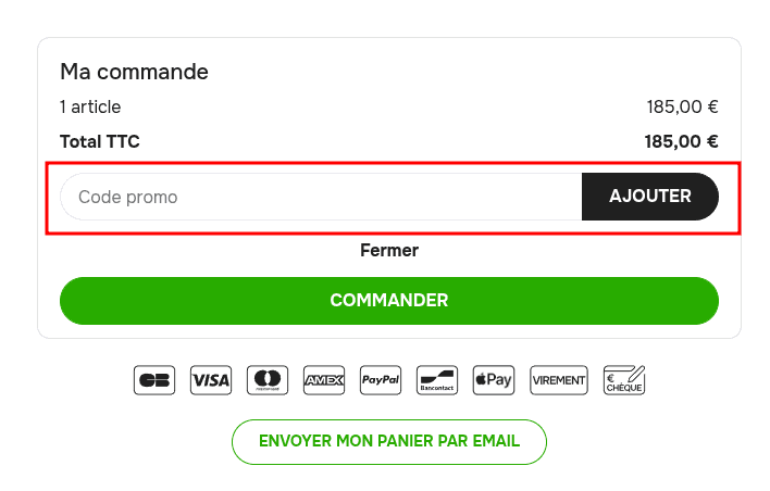 Comment appliquer un code promo sur ABC Meubles