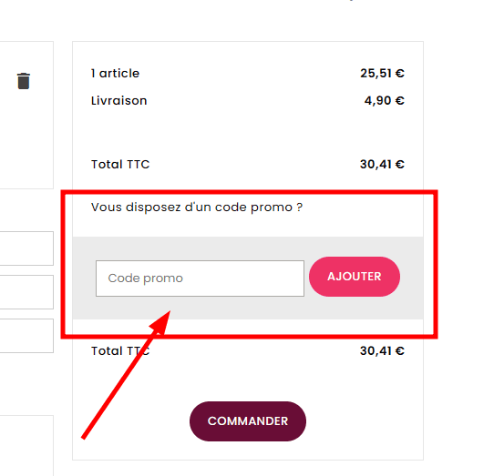 Comment activer un code promo sur AC-déco