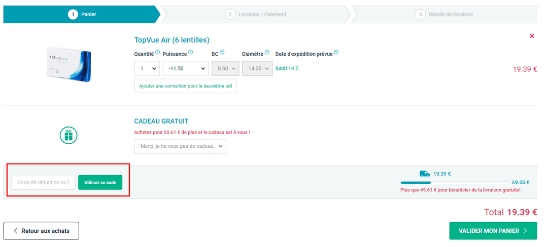 Comment activer un code promo sur Alensa