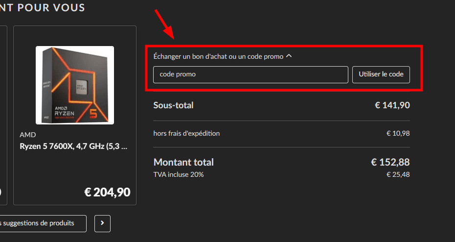 Comment utiliser un code promo sur Alternate