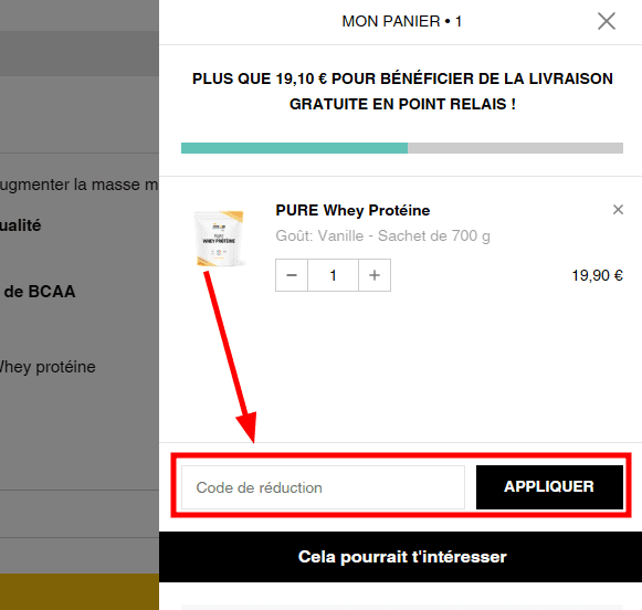 Comment utiliser un code promo sur AM Nutrition