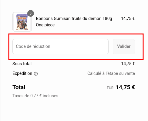 Comment appliquer un code promo sur Asia marché