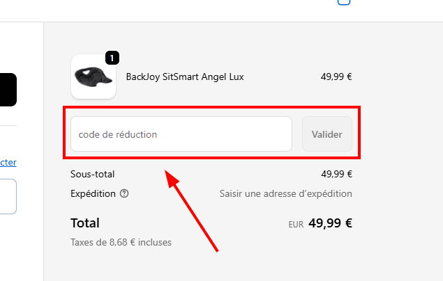 Comment utiliser un code promo sur Backjoy