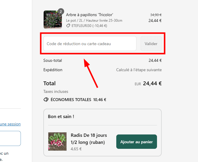 Comment activer un code promo sur Bakker