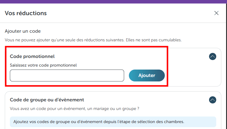 Comment appliquer un code promo sur Barcelo Hotels