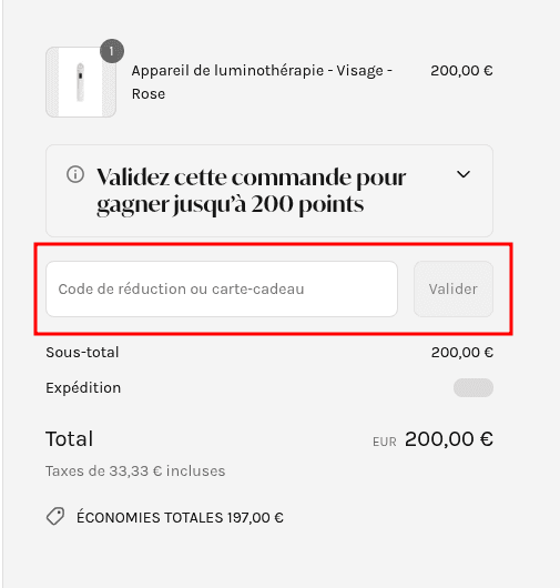 Comment appliquer un code promo sur Beauté Privée
