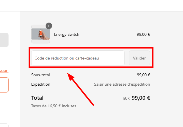 Comment activer un code promo sur Beem Energy