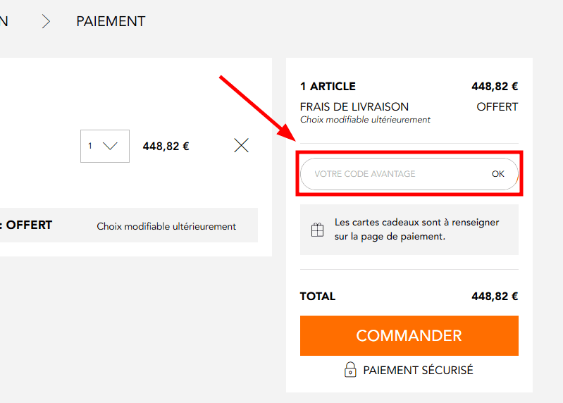 Comment appliquer un code promo sur BHV.fr