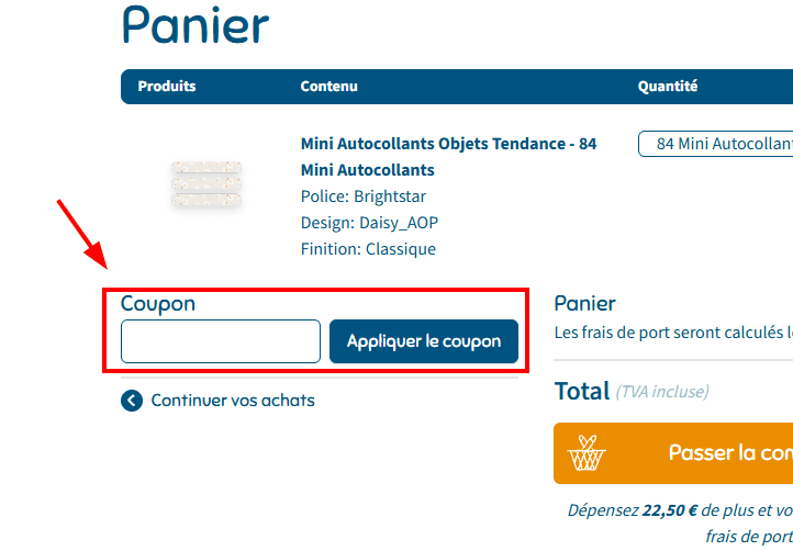 Comment utiliser un code promo sur Bien marquer