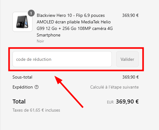 Comment activer un code promo sur Blackview
