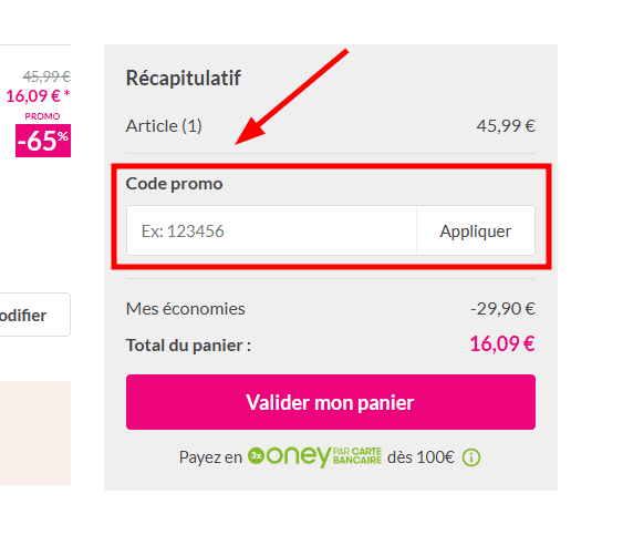 Comment utiliser un code promo sur Blancheporte
