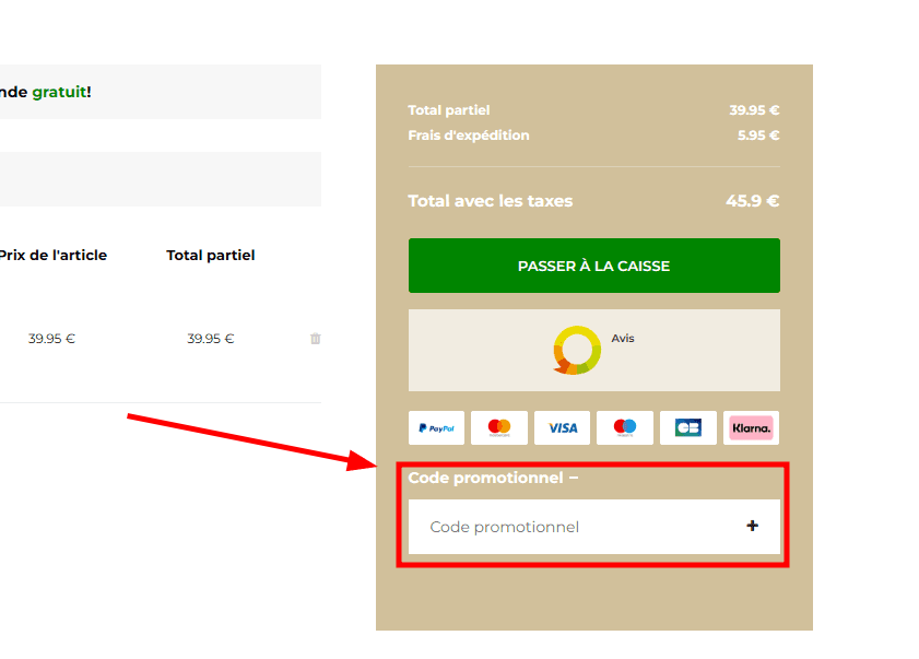 Comment utiliser un code promo sur Blisso