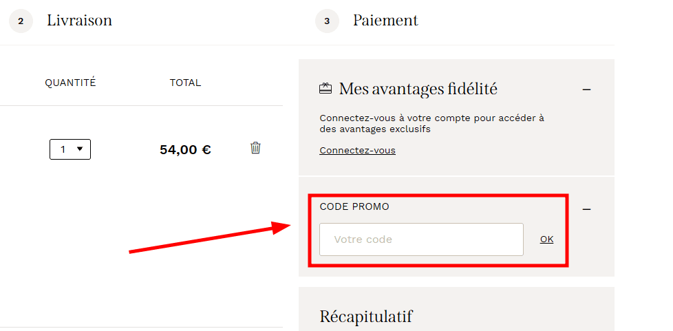 Comment activer un code promo sur Bocage