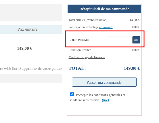 Comment activer un code promo sur Born to be Kids