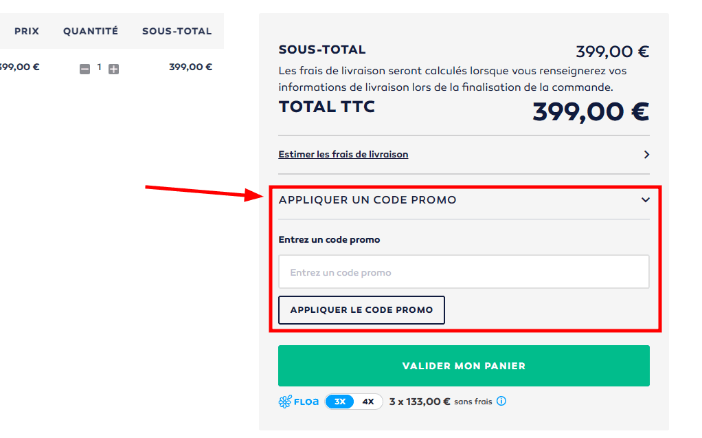 Comment utiliser un code promo sur Cabesto