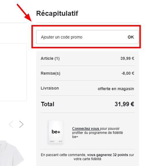 Comment appliquer un code promo sur Celio