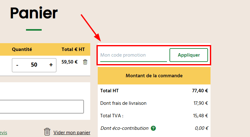 Comment utiliser un code promo sur Cenpac