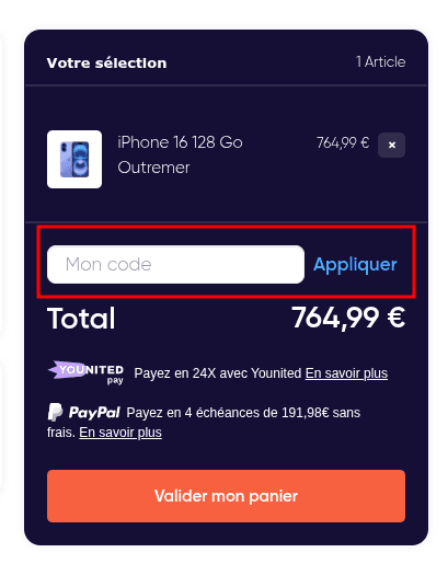 Comment utiliser un code promo sur CertiDeal