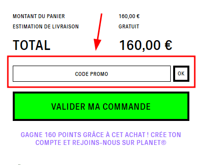 Comment utiliser un code promo sur Citadium
