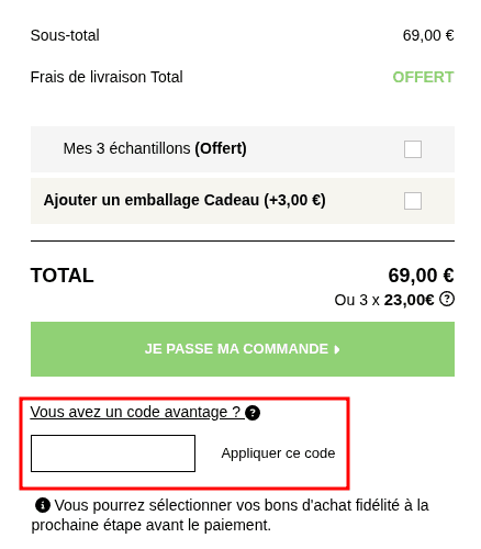 Comment utiliser un code promo sur Comptoir de l'homme
