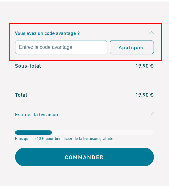 Comment activer un code promo sur Comtesse du Barry