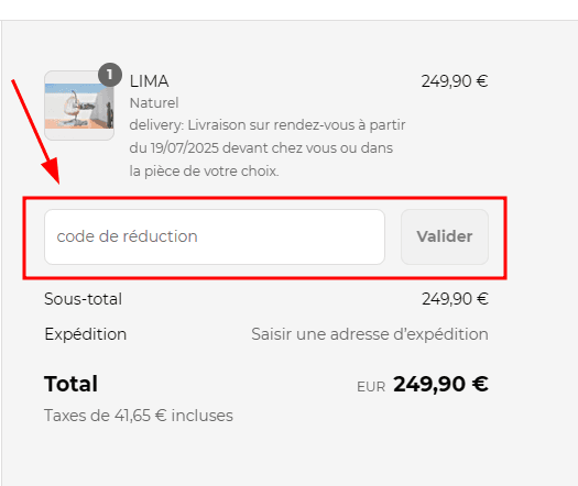 Comment utiliser un code promo sur Concept Usine