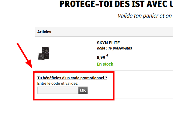 Comment utiliser un code promo sur Condomz