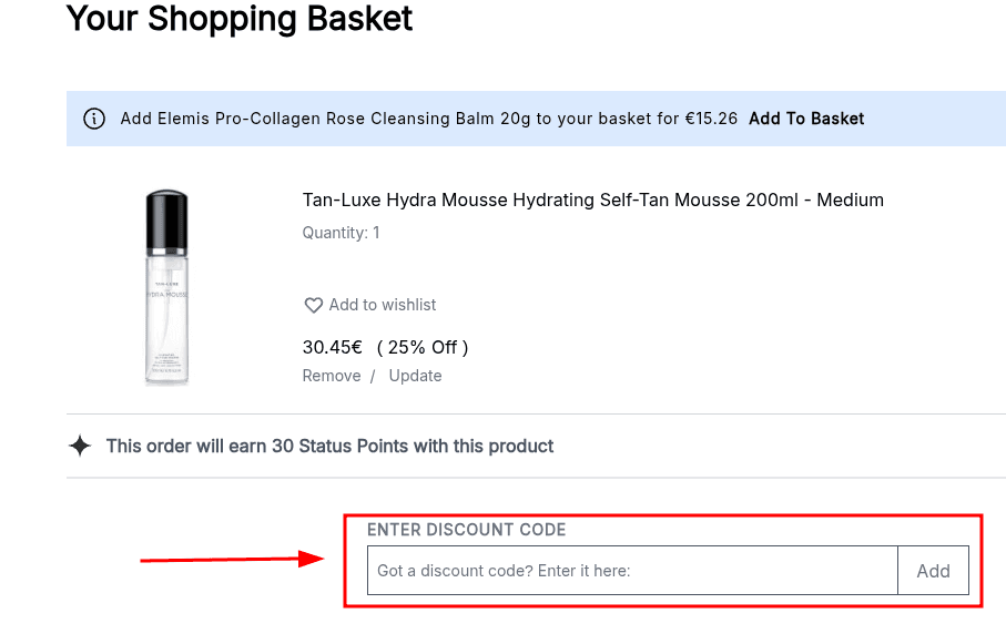 Comment utiliser un code promo sur Cult Beauty