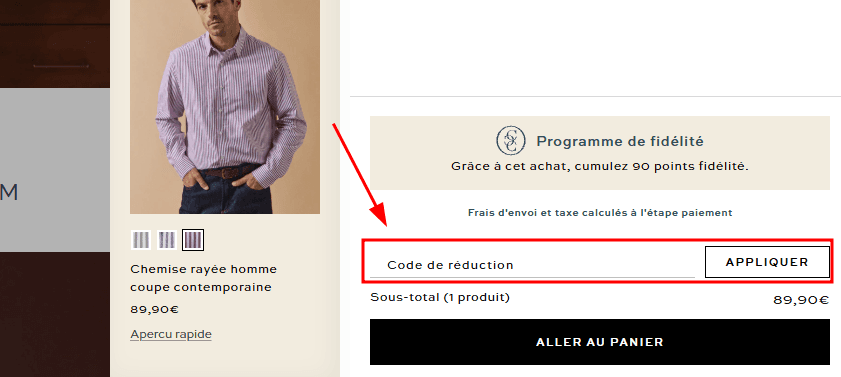 Comment appliquer un code promo sur Cyrillus