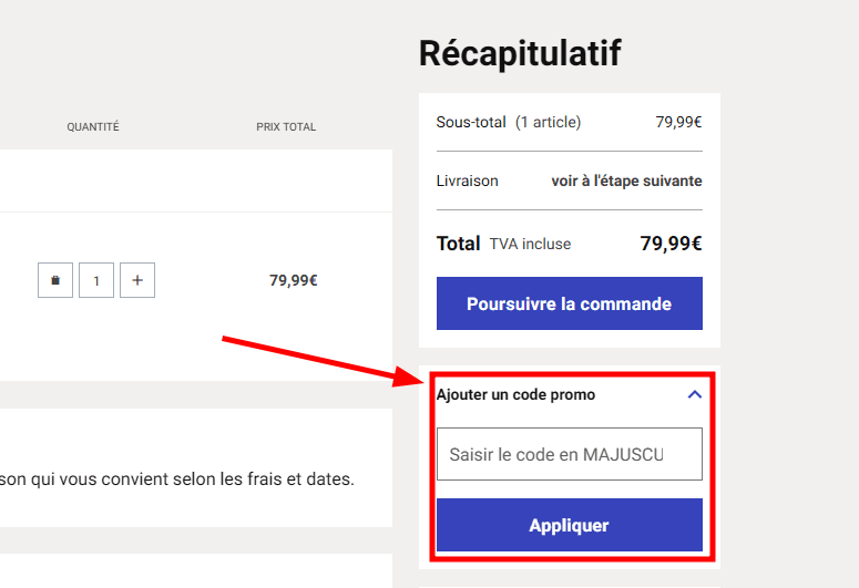 Comment appliquer un code promo sur Decathlon