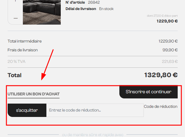 Comment utiliser un code promo sur DELIFE
