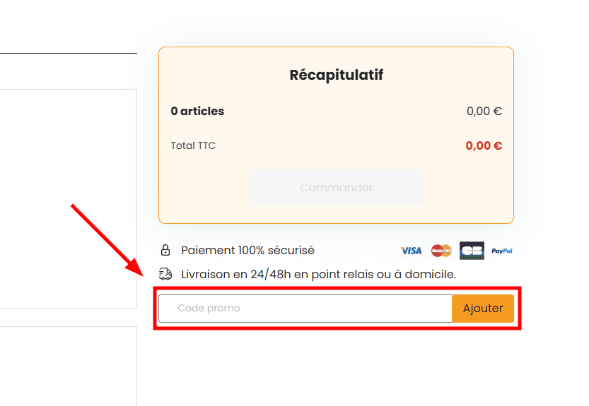 Comment activer un code promo sur Detecteurs