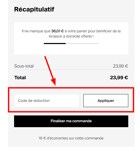 Comment activer un code promo sur Devred