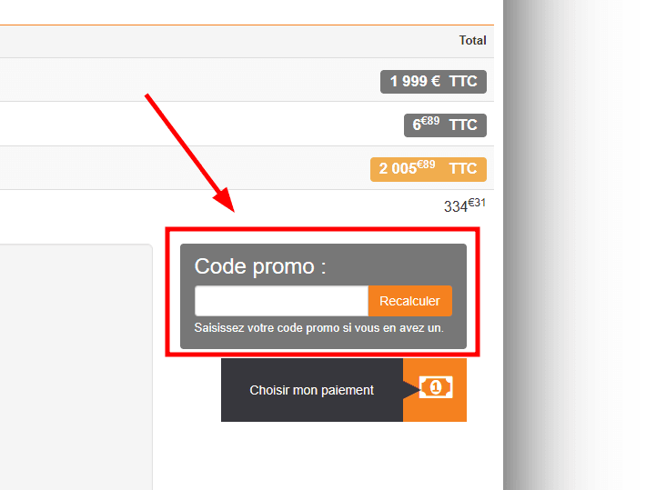 Comment activer un code promo sur Digixo