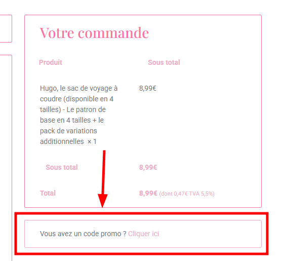 Comment activer un code promo sur Dodynette