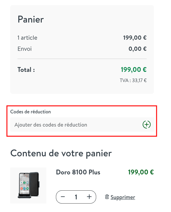 Comment utiliser un code promo sur Doro