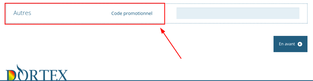 Comment appliquer un code promo sur DORTEX