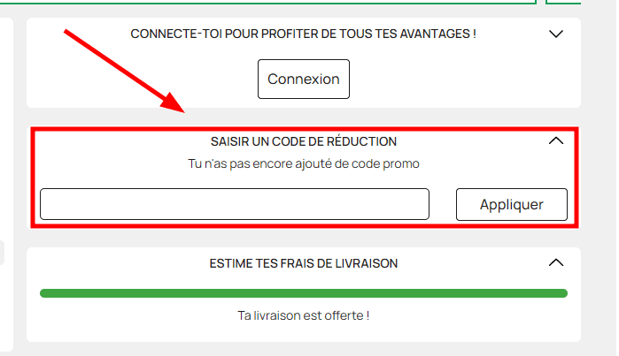 Comment utiliser un code promo sur Eric Favre