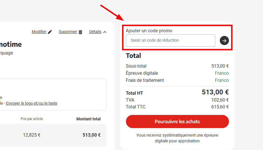 Comment appliquer un code promo sur Eurogifts