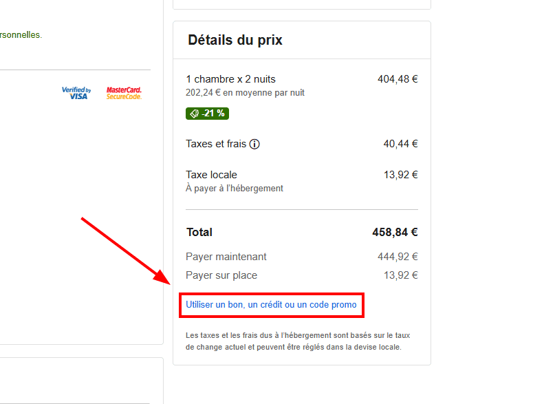 Comment appliquer un code promo sur Expedia