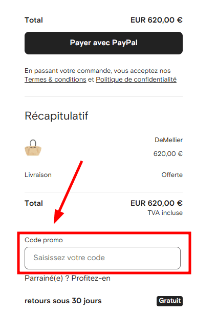 Comment appliquer un code promo sur Farfetch