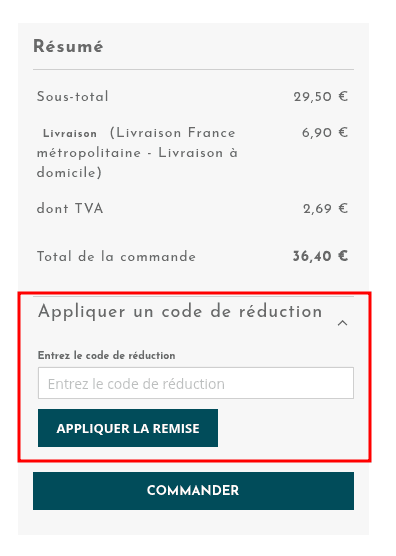 Comment appliquer un code promo sur Fiers de nos Terres