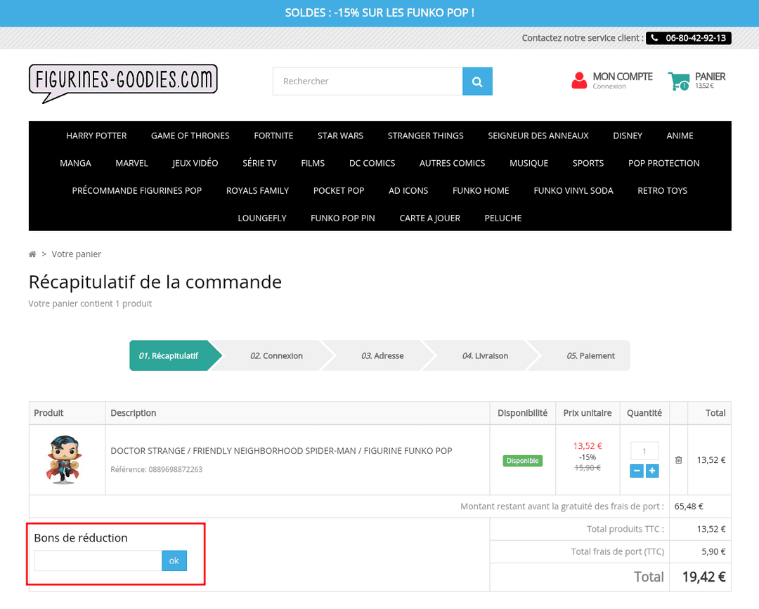 Comment activer un code promo sur Figurines Goodies