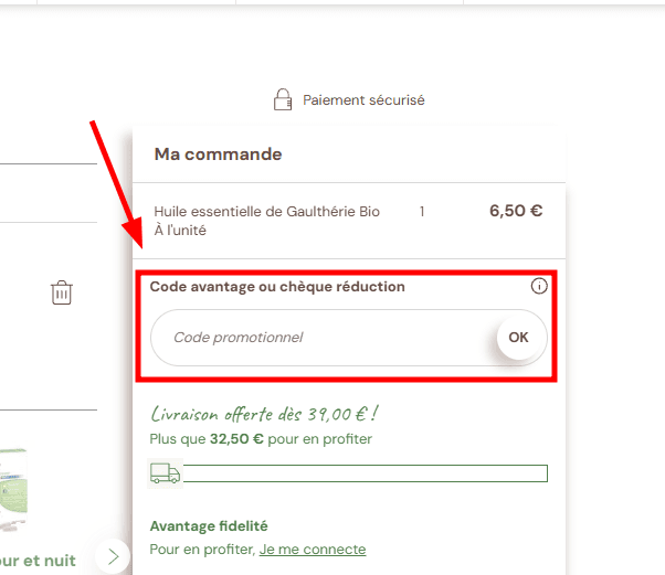 Comment appliquer un code promo sur Fleurance Nature