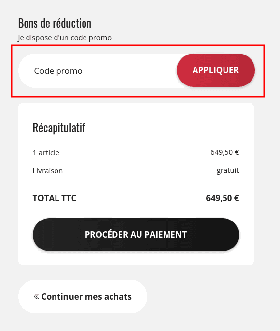 Comment appliquer un code promo sur Freeride-Attitude