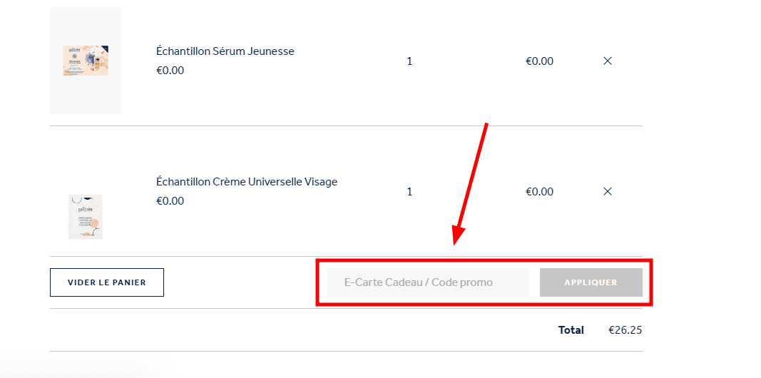 Comment utiliser un code promo sur Gallinée