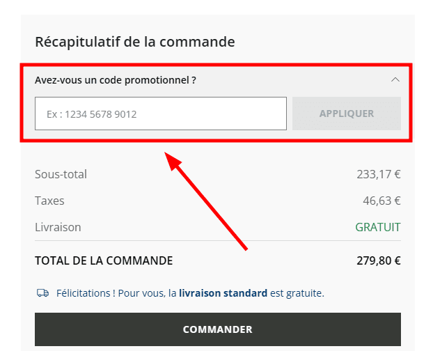 Comment activer un code promo sur Geox
