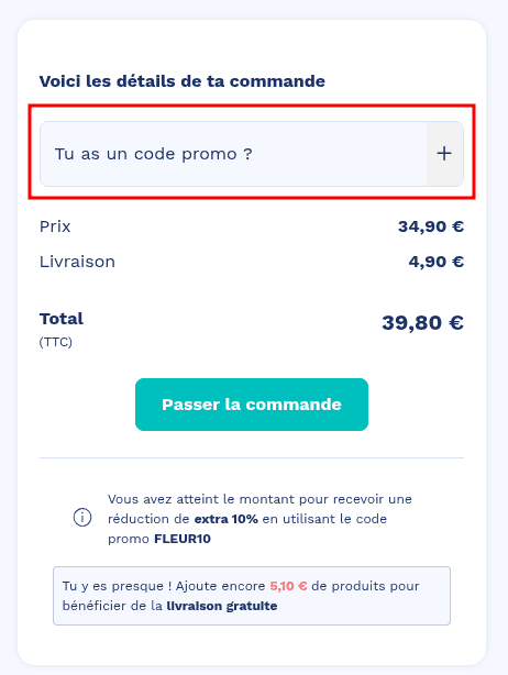 Comment utiliser un code promo sur Gifta