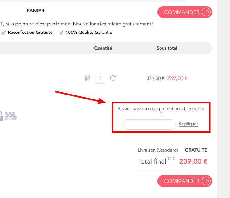 Comment utiliser un code promo sur Girotti