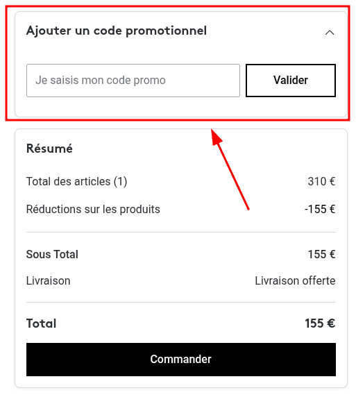 Comment appliquer un code promo sur GrandOptical